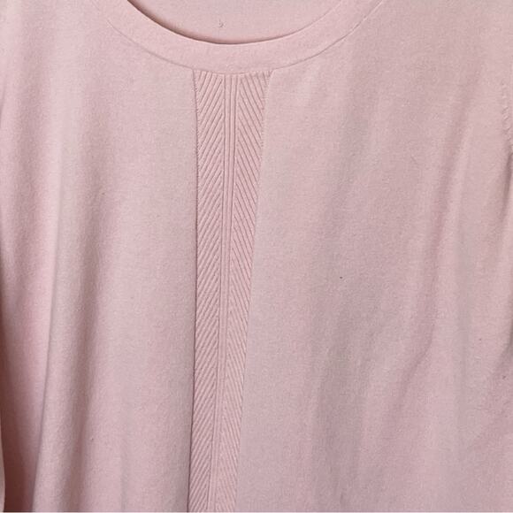 Talbots Woman’s Plus Petite 2X Sweater Pale Pink Cotton Modal Long Sleeve - Picture 3 of 8